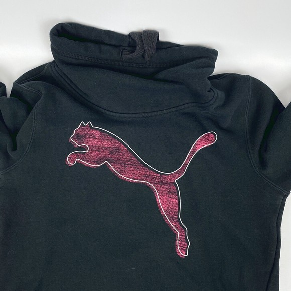 Puma Women's S Pink Speed Cat Long Sleeve Black Mock Neck Pullover Sweatshirt - Picture 7 of 9